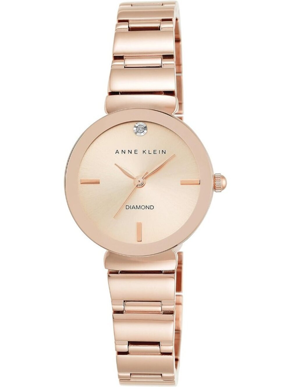 Anne Klein Women's Rose Gold Analog Quartz Genuine Diamond Dial Bracelet Watch